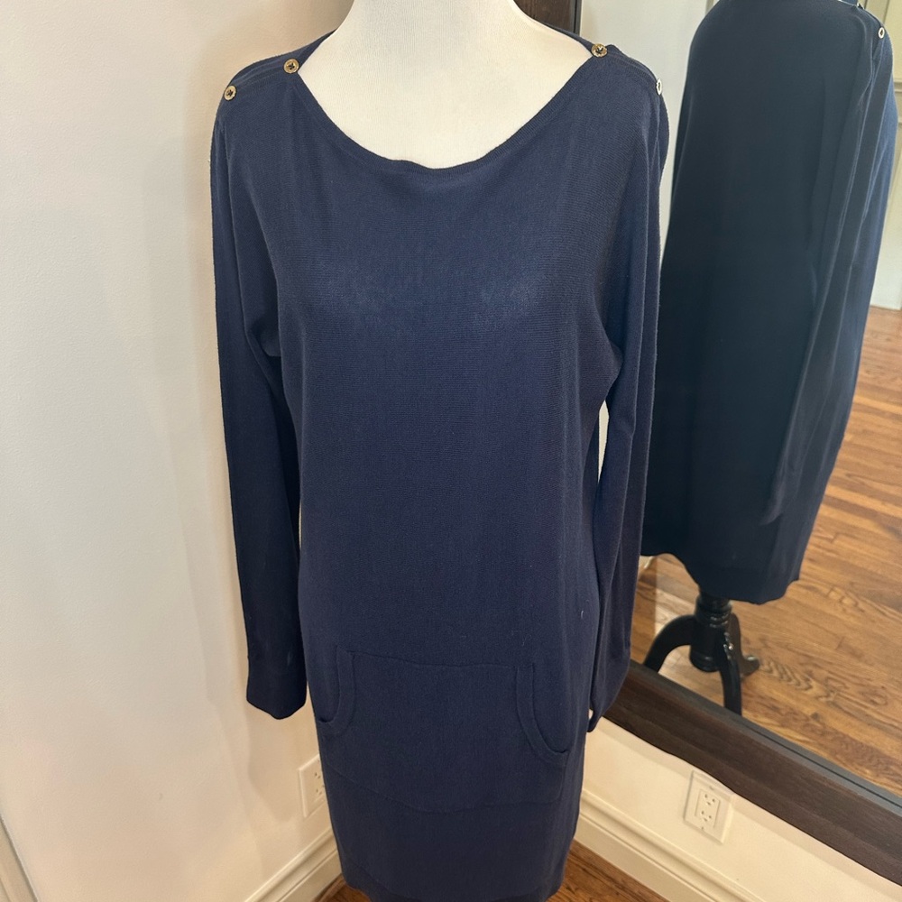 Lilly Pulitzer Jupiter Navy Wool Blend
Sweater Tunic Dress Small